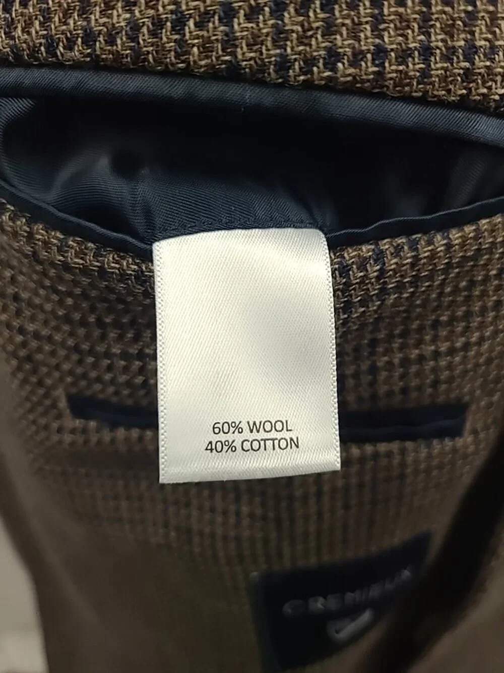 Cremieux Wool Blend 3 Button Sports Coat Blazer 44R